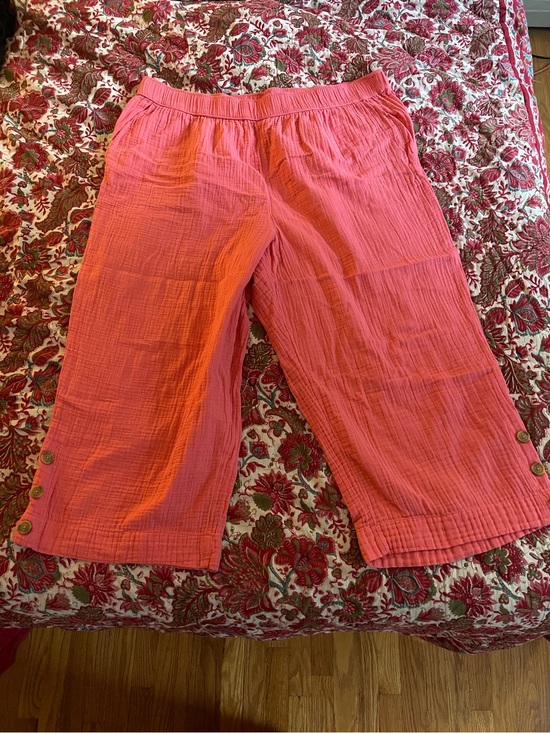 croft & barrow Pants - croft & barrow Coral Gauze Elastic Waist Pants